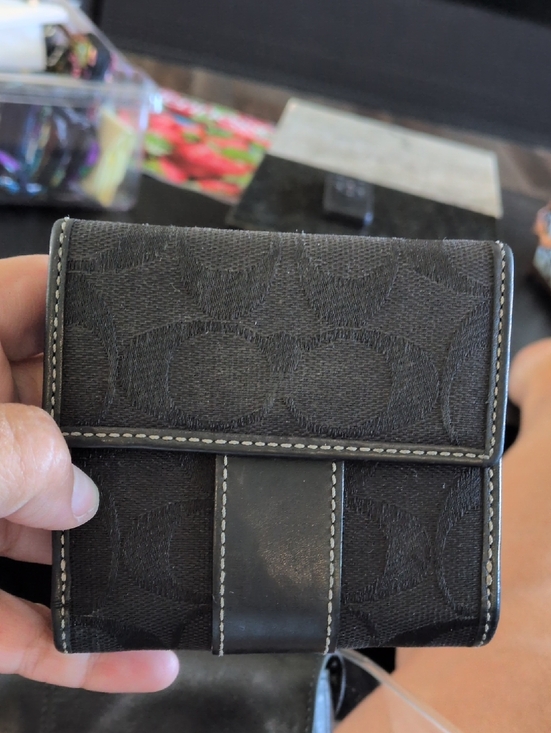 Coach Handbags - Coach Black Leather Small Wallet
